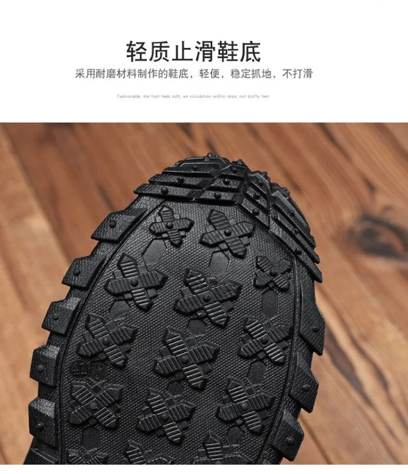 Chaussures de sécurité pour hommes baskets de sécurité de travail imperméables bottes hautes chaussures de travail Anti-crevaison pour hommes plate-forme antidérapante chaussure décontractée