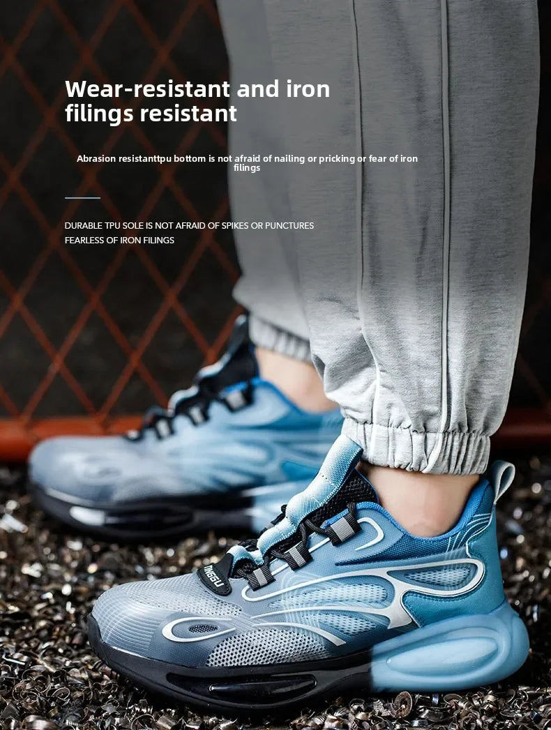 Chaussures de Protection de sécurité antidérapantes, embouts en acier résistants à l'usure, chaussures de travail Anti-écrasement et Anti-coup de couteau, chaussures de Protection du travail
