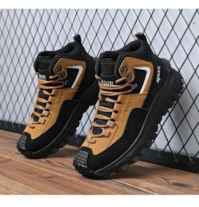 Chaussures de sécurité pour hommes baskets de sécurité de travail imperméables bottes hautes chaussures de travail Anti-crevaison pour hommes plate-forme antidérapante chaussure décontractée